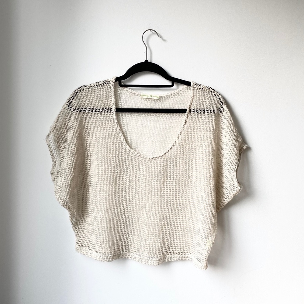 Urban Outfitters netted top in cream